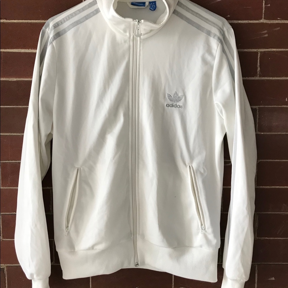 White Adidas Track Jacket